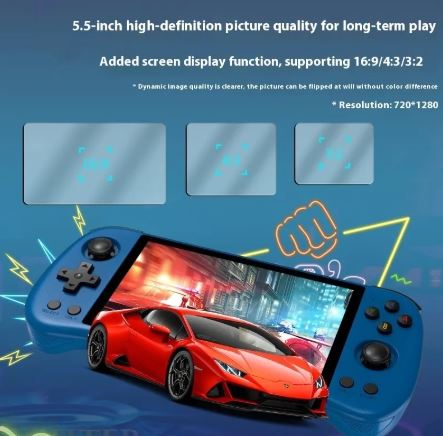 X55 Portable Handheld Game Console 5.5-inch IPS RGB Screen HDMI 128GB