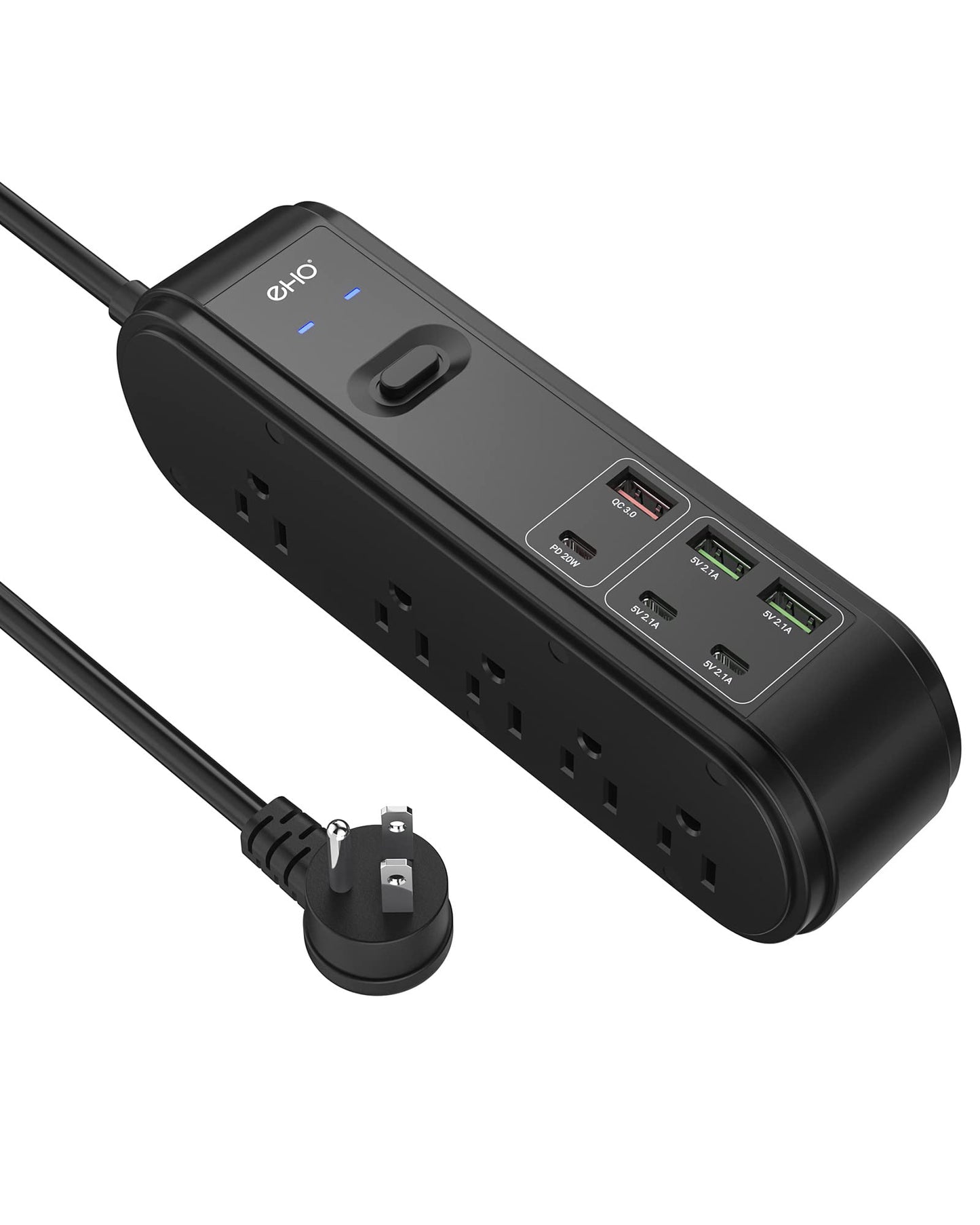 PD 20W USB C Power Strip Surge Protector 10 Outlets and 3 USB C &3 USB A Ports 6ft Extension Cord Overload Protection Desktop High-Speed Charging Station Power Bar for iPhone 14 1875W/15A 4500J