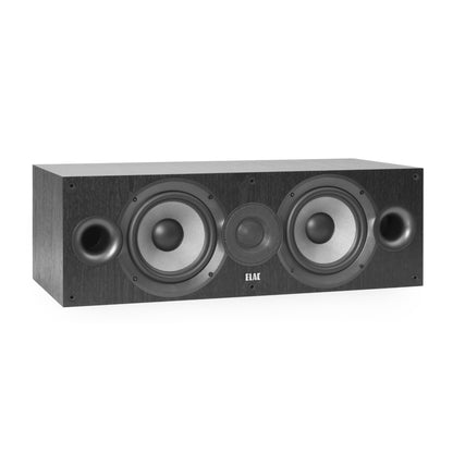 ELAC Debut 2.0 C6.2 Center Channel Speaker Black - 1” Cloth Dome Tweeter & Dual 6.5” Aramid Fiber Woofers - 2-Way Bass Reflex - Up to 35000 Hz Response