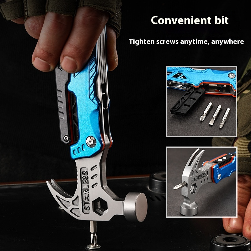 Folding Tool Set screwdriver hammer plier