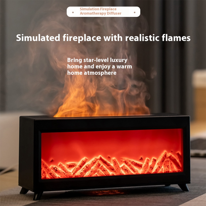 Fireplace Aromatherapy Humidifier decor flame effect led light usb powered