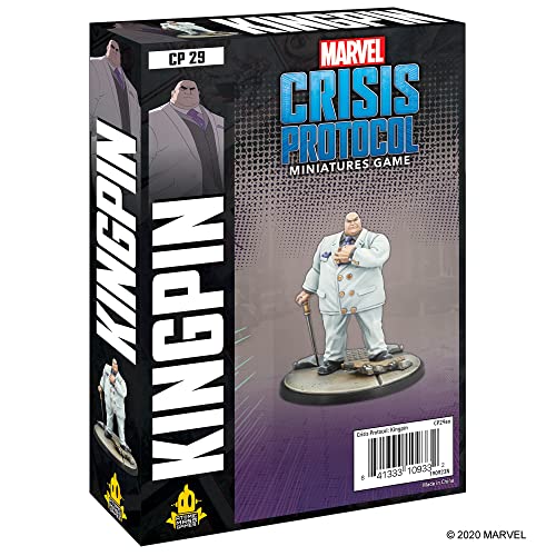Marvel Crisis Protocol Miniatures Kingpin Character Pack-16 Pieces Unpainted by Atomic Mass-Board Games for Family-Adults and Kids Ages 14+ - Compatible with Marvel Crisis Protocol
