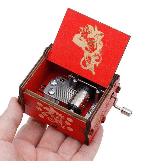 Dragon Ball Wooden Music Box with Hand Crank