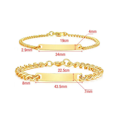 Stainless Steel Couple Cuban Bracelet valentine couple birthday gift