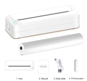 Portable A4 size paper Wireless Thermal Printer (One Piece)