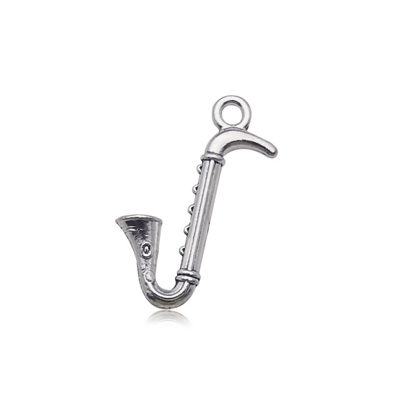 Cute DIY Music Series Violin Guitar Note keychain pendant necklace