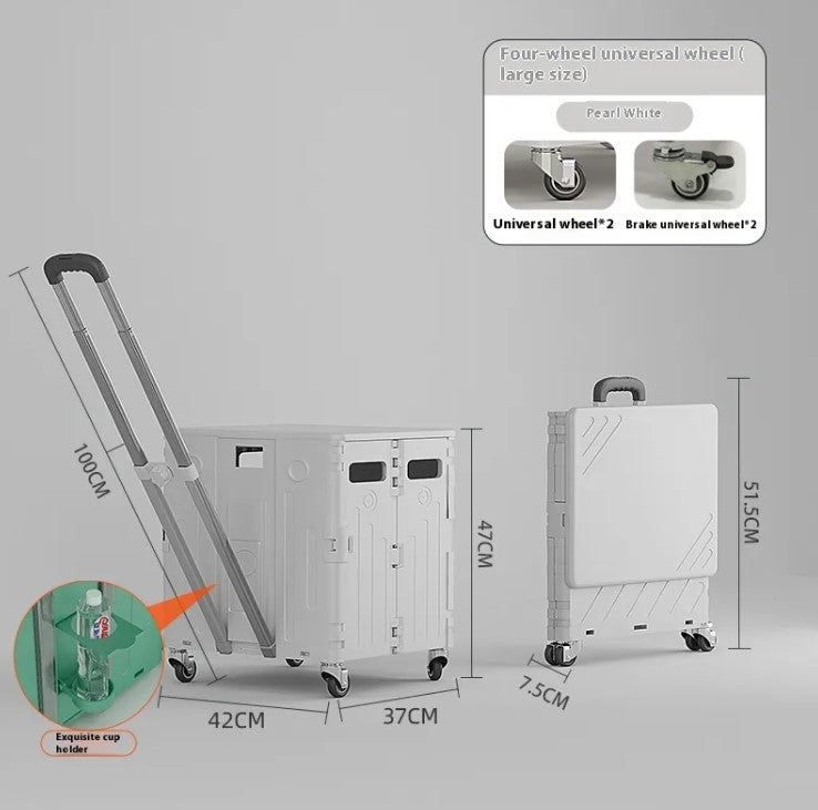 Foldable Portable Shopping Luggage Trolley Cart