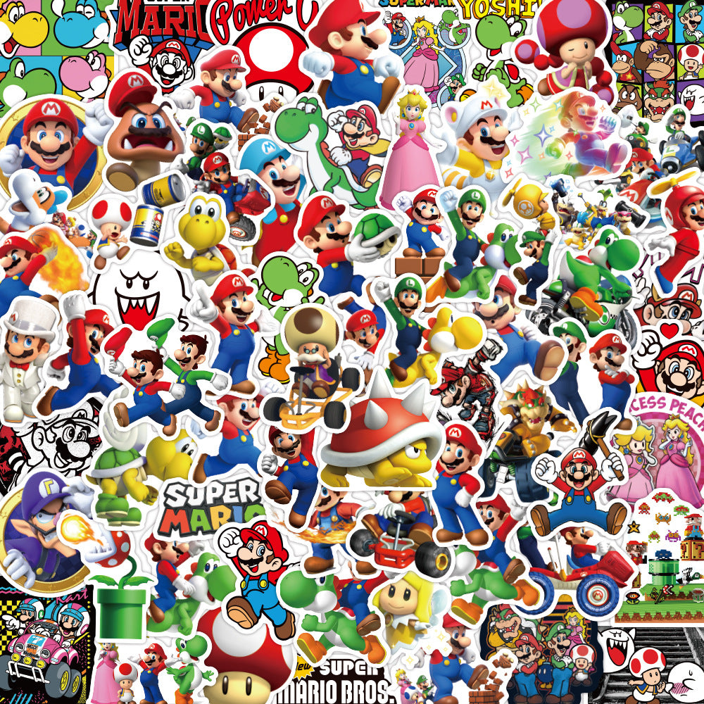 Super Mario Waterproof Stickers for Suitcase & Skateboard