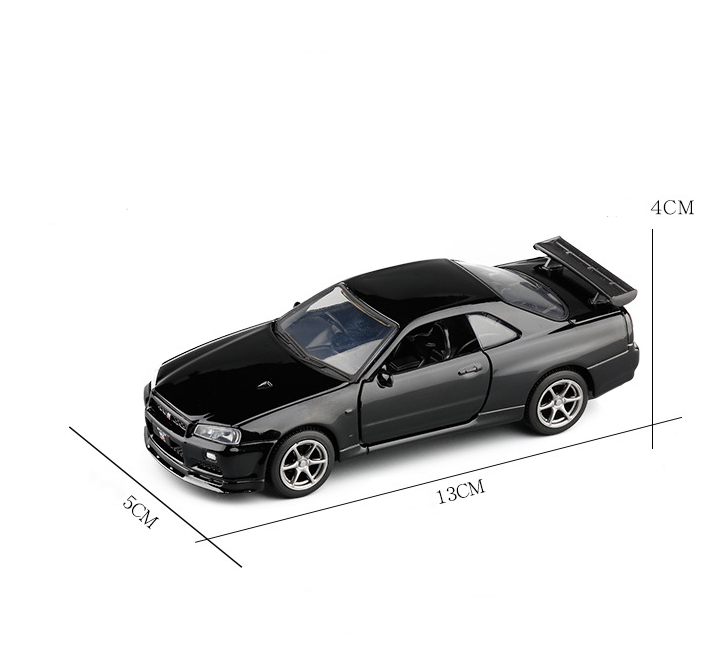 Nissan GTR R34 Alloy Car Model - Metal