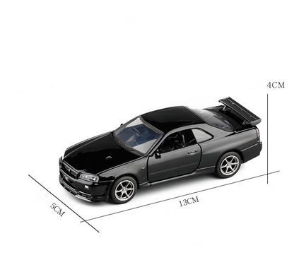 Nissan GTR R34 Alloy Car Model - Metal