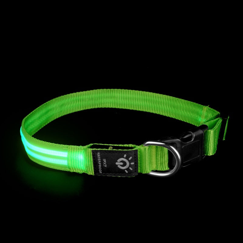 LED Waterproof Night cat dog Pet Collar with Lighting USB