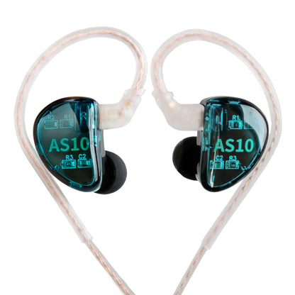 KZ AS10 Monitors Headphone Earbuds 5 Balanced Armature Driver Noise Cancelling Headphones Wired IEMS Ear Phones with 2 Pin Detachable Cable for Musician Singer Church