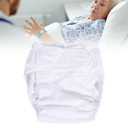 Adult Cloth Diapers Reusable Diapers Adult Cloth Diaper Cloth Adult Diapers New Adult Washable Adjuatable Cloth Diaper Breathable Incontinence Nappy Pants for Elderly (White)
