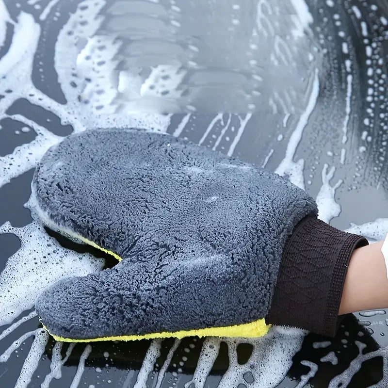 Soft Coral Fleece Car Washing Gloves for Cleaning maximum water absorption