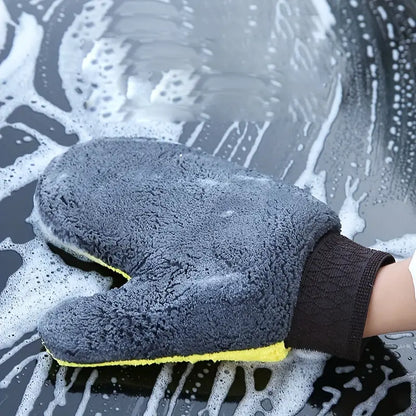 Soft Coral Fleece Car Washing Gloves for Cleaning maximum water absorption