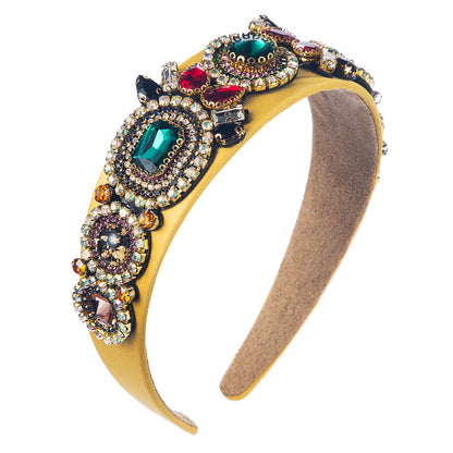 Baroque Style woman women Colorful Headband hairband with Rhinestones