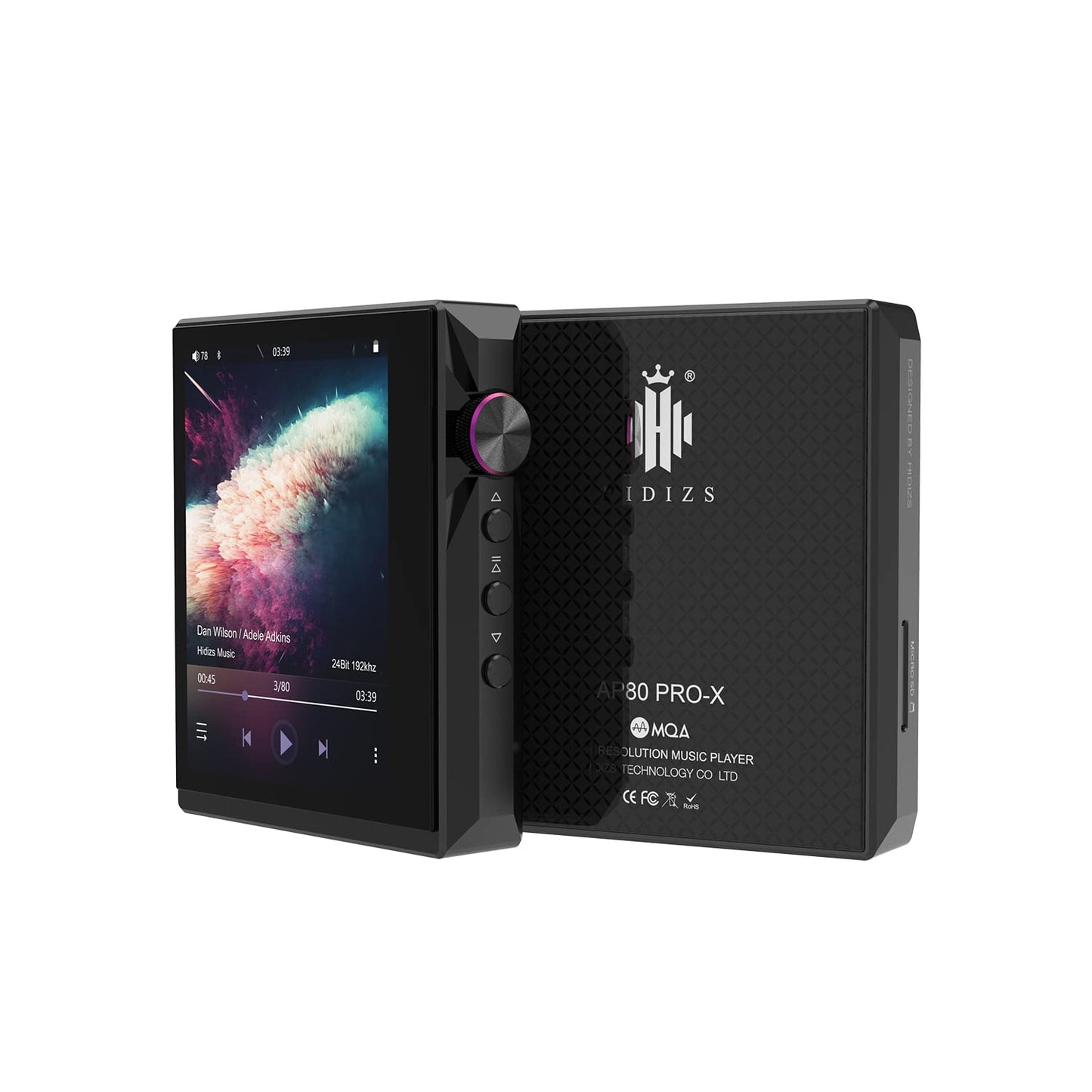 AP80 Pro-X MP3 Player with Bluetooth Support Lossless Digital Music DAP Portable Dual ESS9219C Dac Chips Hi-Res for HiFi Music Black