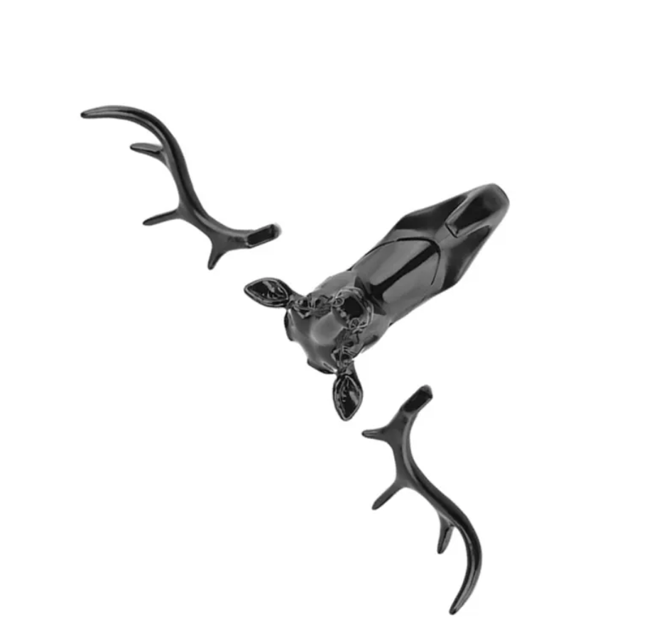 Black Deer Head Wall Hook Decor decoration