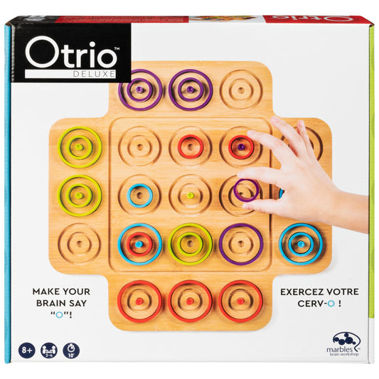 Spin Master Games Otrio Wood Strategy Game Fun Family Board Game STEM Game Interactive Puzzle Game Family Game Night Game for Ages 8+
