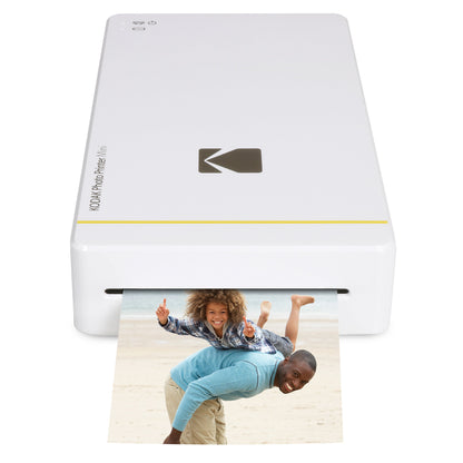 Kodak Mini Portable Mobile Instant Photo Printer - Wi-Fi & NFC Compatible - Wirelessly Prints 2.1 x 3.4 Images Advanced DyeSub Printing Technology (White) Compatible with Android & iOS