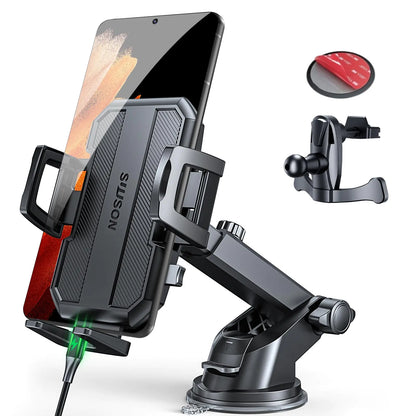 Suction Car Phone Holder Mount Cell Phone Car Mount for Dashboard & Windshield Air vent Car Mount for iPhone Android