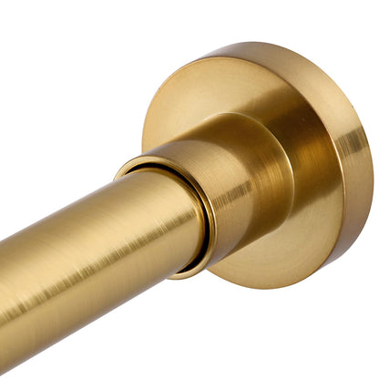 BRIOFOX Shower Curtain Rod Adjustable 32-47 Inch Spring Tension Shower Rod No Drilling Non Slip Gold