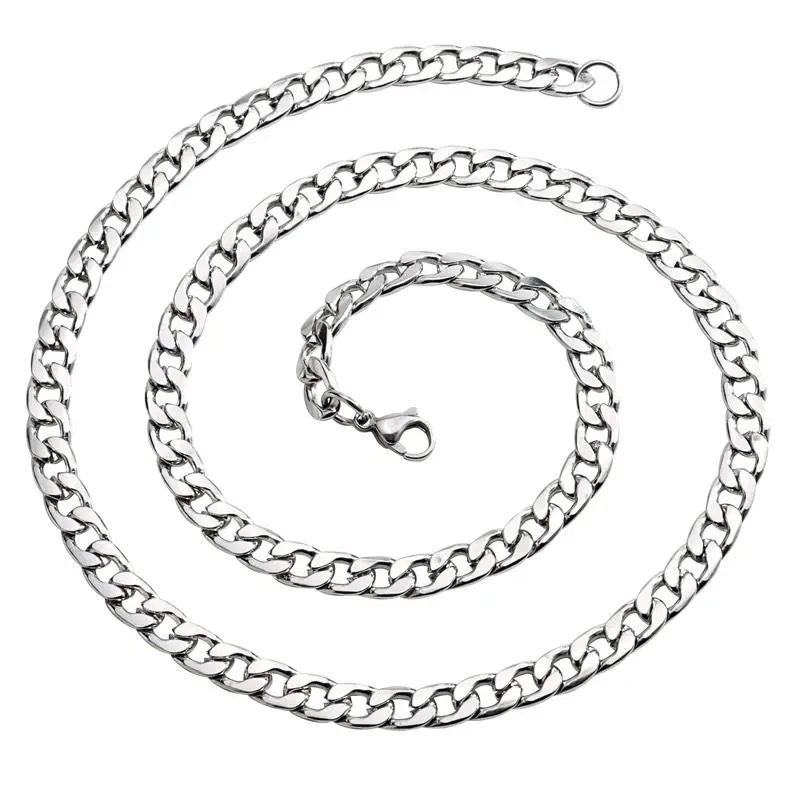 Stainless Steel Necklace & Bracelet Set couple birthday valentine romance gift