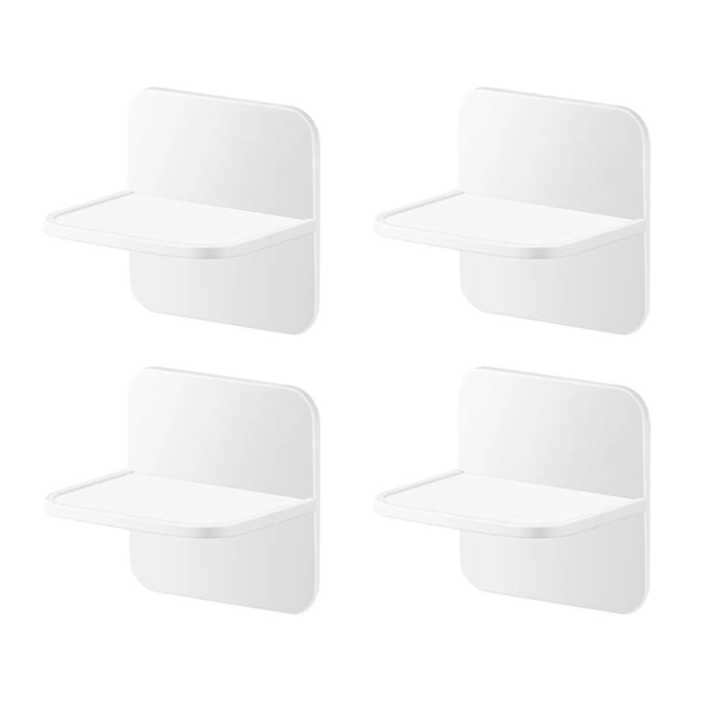 EYAKEG 4 Packs Adhesive Furniture Anchors No Drill Anti Tip Furniture Wall Anchors for Baby Proofing Secure Bookshelf Dresser Shelf Cabinet to Wall for Child Safety - Removable No Screw White