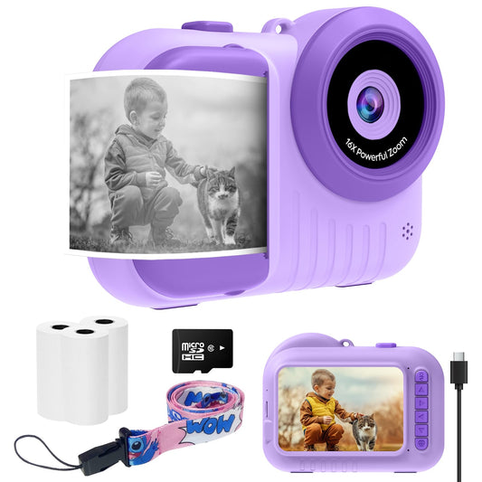 Instant Print Camera for Kids 3.5 Inch Kids Camera Instant Print Toddler Kids Instant Print Camera That Prints Pictures Instantly Christmas Birthday Gifts Toys for 5 6 7 8 9 10 11 12 Year Old Girls