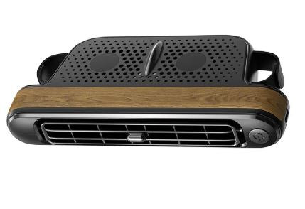 Car Turbine Bladeless Rear Seat USB Fan – 3-Speed, Quiet, Powerful, for Vehicle Interior (Black, Brown, Wood Grain)