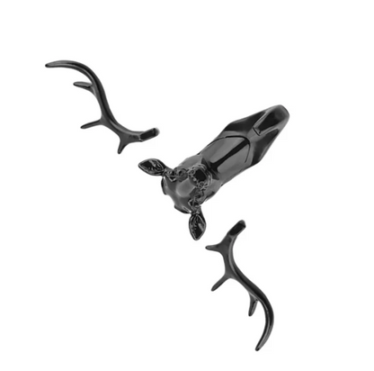 Black Deer Head Wall Hook Decor decoration
