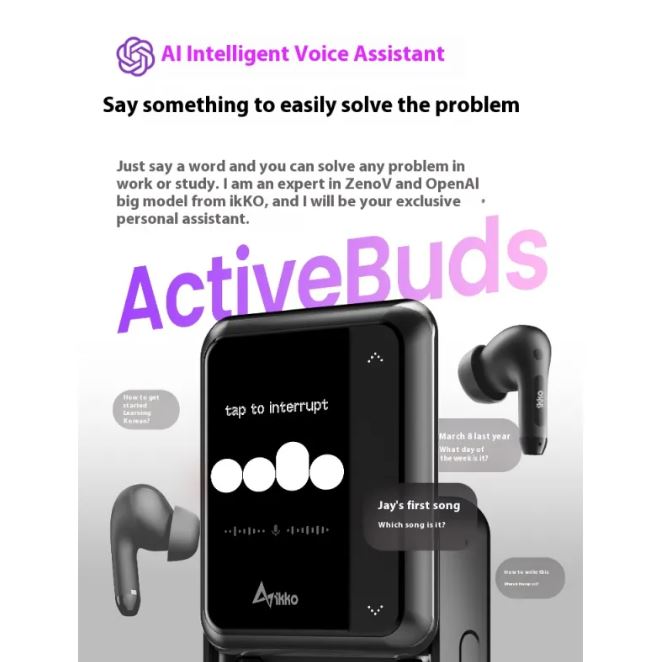Intelligent AI Bluetooth compatible Earphone Noise Reduction Real-time Translation