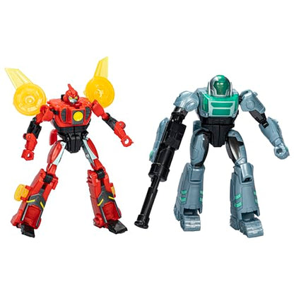 Transformers EarthSpark Cyber-Combiner Terran Twitch and Robby Malto Robot Action Figures Interactive Toys for Boys and Girls Ages 6 and Up