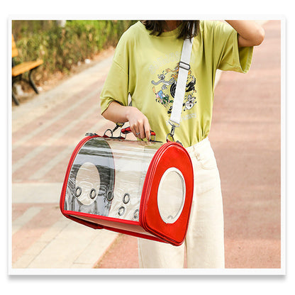 Portable Pet cat travel case Carrier Backpack 35x14x17 cm Silver Pink Red Blue