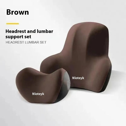 Car Memory Foam Headrest & Waist Cushion