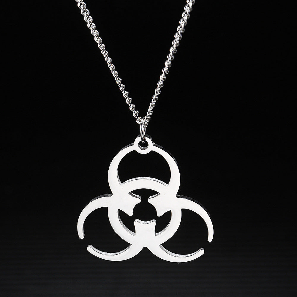 Biohazard Logo Necklace with Titanium Steel Pendant