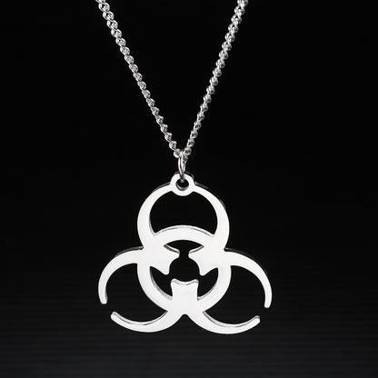 Biohazard Logo Necklace with Titanium Steel Pendant