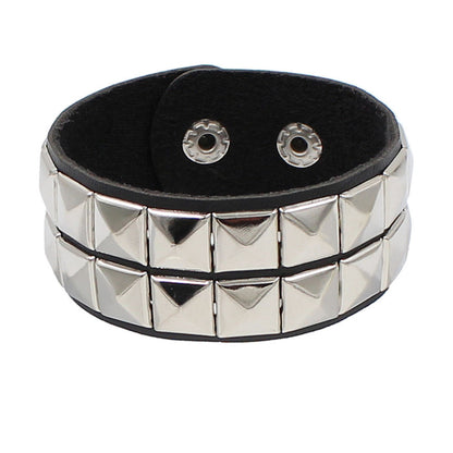 Ins Couple Leather Rivet Bracelet birthday valentine romance gift