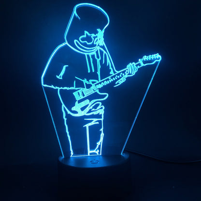 3D Guitar + other Musical instruments Model Night Light with USB and Battery