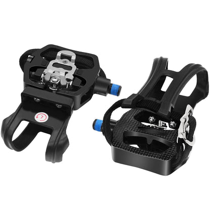 SPD Pedals 9/16 SPD Pedals for Spin Bike/Spin Bike Pedals Compatible with Toe Cage and Straps for Peloton PedalsExercise Bike and Cycling Bike (Pedals Only)