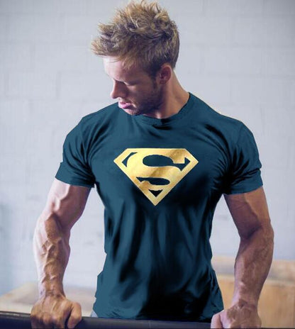 Men DC Superman T-Shirt for Fitness Training Wear