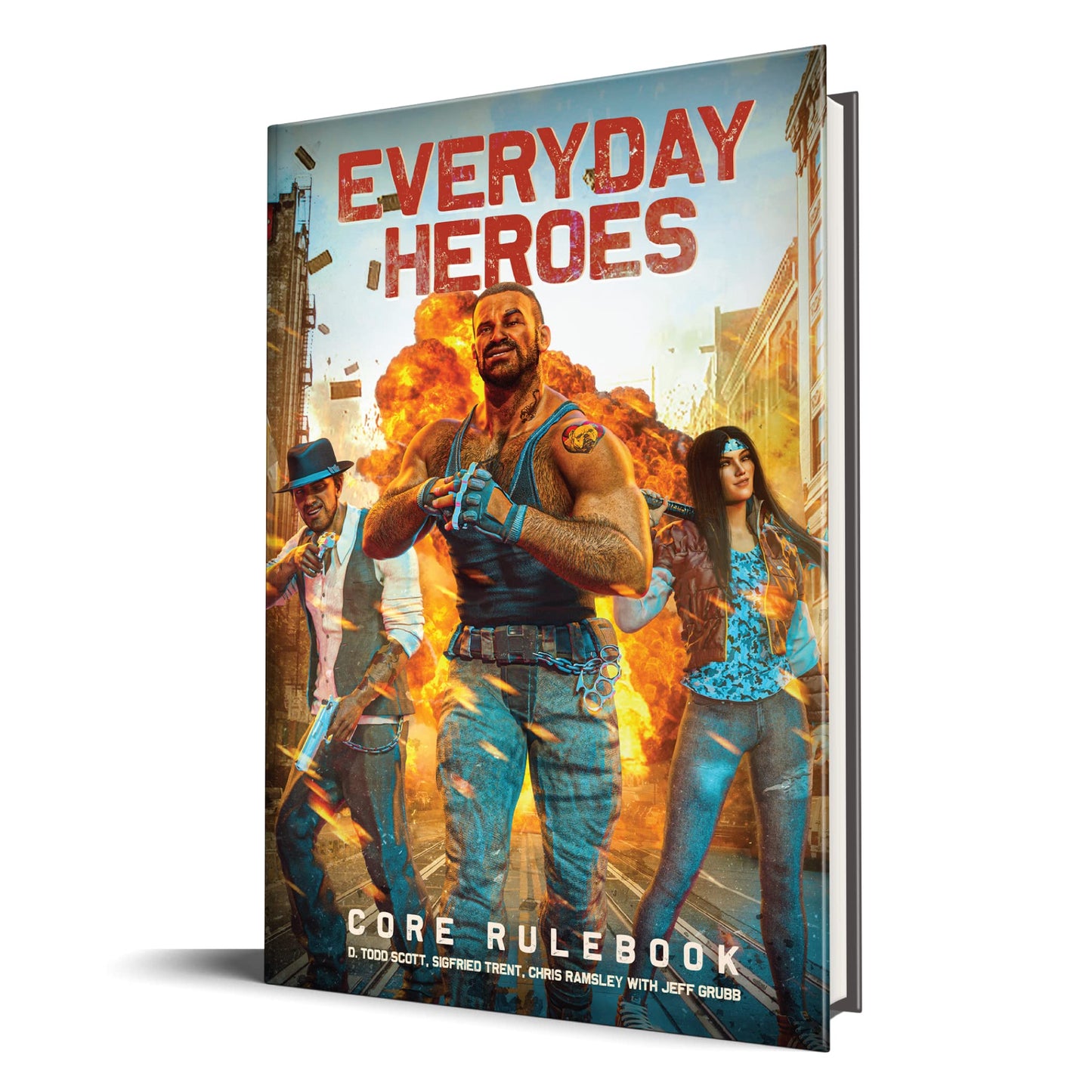 Everyday Heroes: Core Rulebook - The Roleplaying Game d20 5e Compatible 400+ Page Hardcover Book Create Your Own Action Hero for Gamemasters & Players Evil Genius GamesBlue