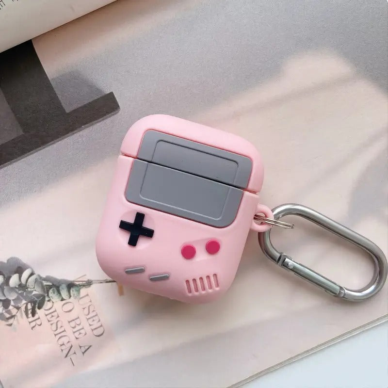 Game Console Earphone Case with Keychain for AirPods