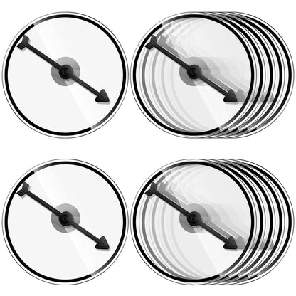 Chivao 10 Sets Game Spinner Wheel Square Blank Game Spinners Erasable Game Spinner Board with Plastic Rotating Arrows Math Spinner for Game Prizes (6 x 6 Inch)
