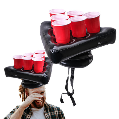 Party Toss Game Inflatable Pong Hat Ping Pong Parties Toss Game Cups bevarage Holder for Endless Party Fun Twist on a Party Bachelorette Classic Game