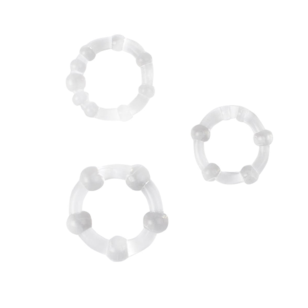 Tri-Color Delay Ring Silicone Cock Ring (Adult Toy) couple date night gift