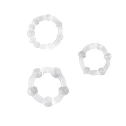 Tri-Color Delay Ring Silicone Cock Ring (Adult Toy) couple date night gift