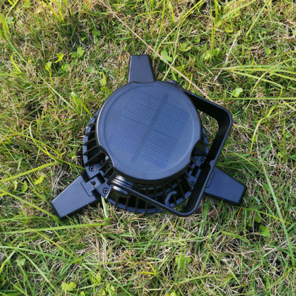 Solar-Powered Camping Light with Adjustable Fan