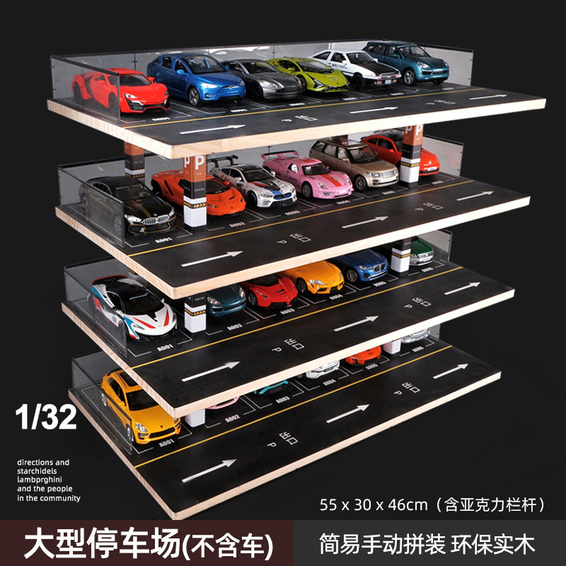 1:32 Large Realistic Parking Garage Model Display Rack 55 x 30 x 46 cm