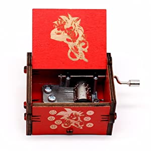 Dragon Ball Wooden Music Box with Hand Crank